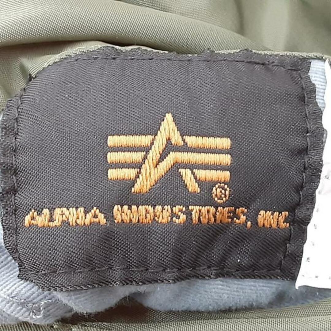 ALPHA INDUSTRIES(アルファインダストリーズ)のALPHA INDUSTRIES(アルファ) ブルゾン サイズS レディース美品  - ダークグリーン×オレンジ 長袖/リバーシブル/秋/冬 レディースのジャケット/アウター(ブルゾン)の商品写真