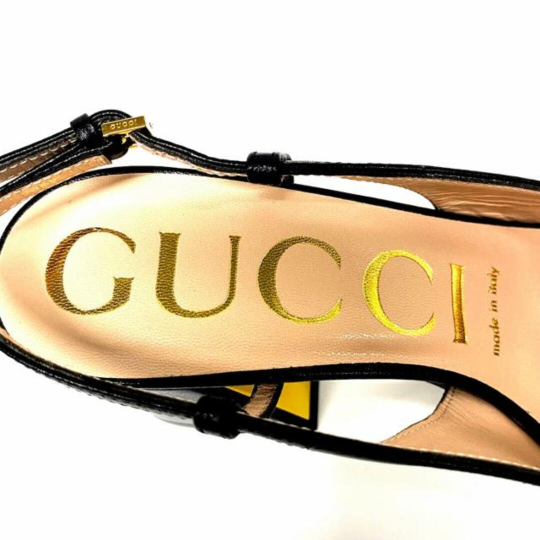 Gucci(グッチ)のGUCCI(グッチ) サンダル 36 レディース ホースビット 黒 ホースビット レザー レディースの靴/シューズ(サンダル)の商品写真