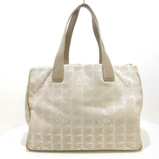 シャネル(CHANEL)のCHANEL(シャネル) トートバッグ レディース ニュートラベルライントートMM ベージュ ナイロンジャガード×レザー(トートバッグ)