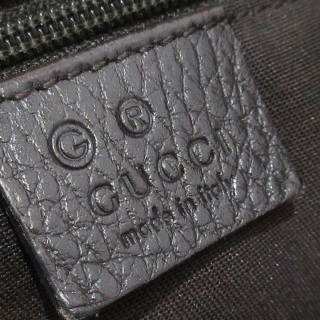 Gucci(グッチ)のGUCCI(グッチ) トートバッグ GG柄 293578 ダークブラウン×黒 ナイロン×レザー レディースのバッグ(トートバッグ)の商品写真