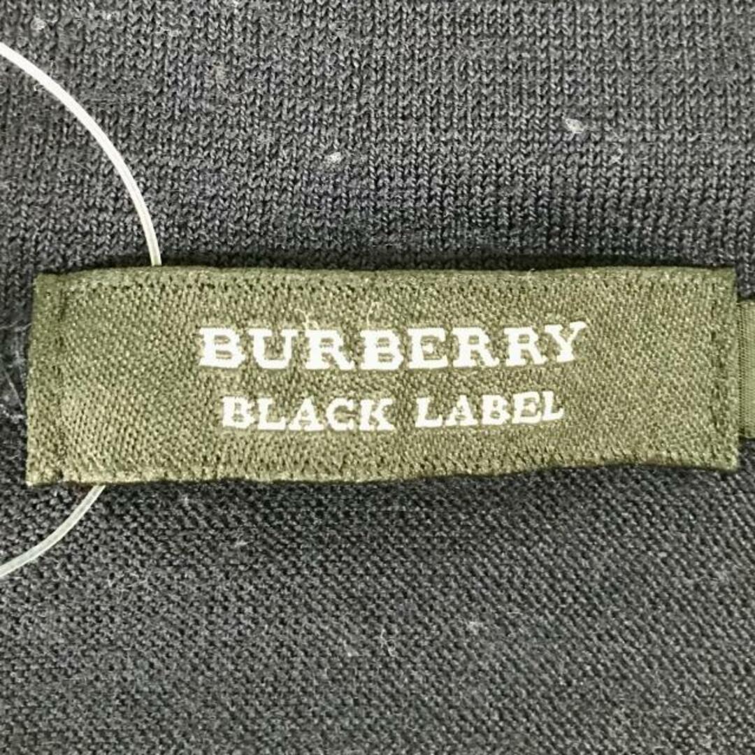 BURBERRY BLACK LABEL(バーバリーブラックレーベル)のBurberry Black Label(バーバリーブラックレーベル) 長袖セーター サイズ2 M メンズ美品  - ダークネイビー×ダークグレー タートルネック/チェック柄 ウール メンズのトップス(ニット/セーター)の商品写真