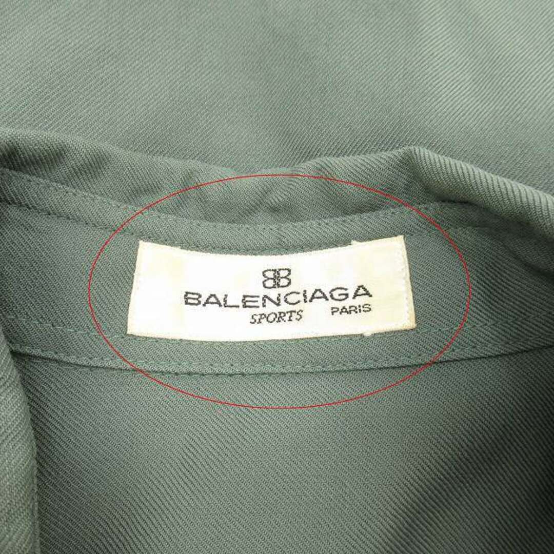 Balenciaga(バレンシアガ)のvintage バレンシアガスポーツ BBロゴ刺繍 ウールシャツ 長袖 ブラウス メンズのトップス(シャツ)の商品写真