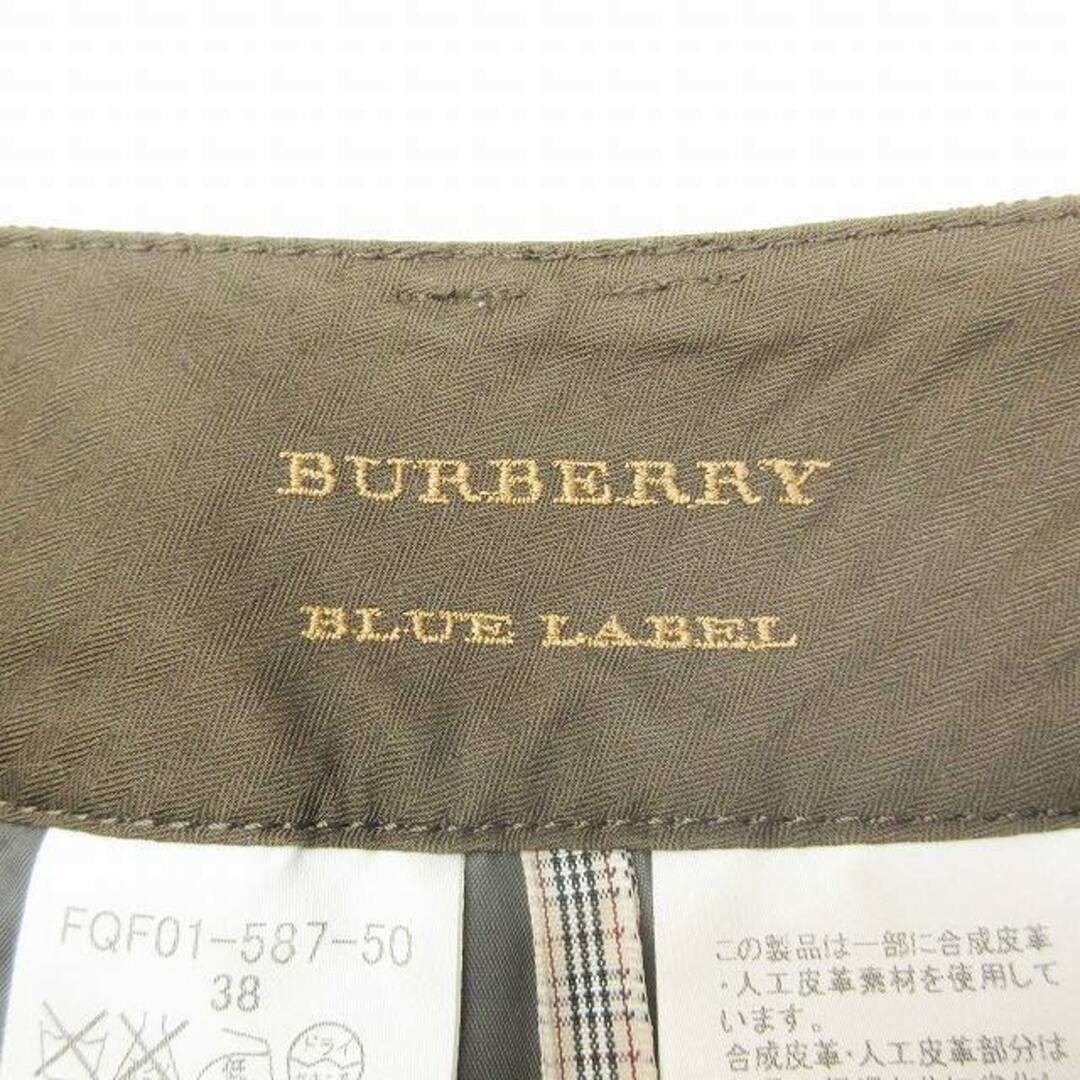 BURBERRY BLUE LABEL(バーバリーブルーレーベル)の美品 バーバリーブルーレーベル ウール ヘリンボーン ショート パンツ 38 レディースのパンツ(ショートパンツ)の商品写真