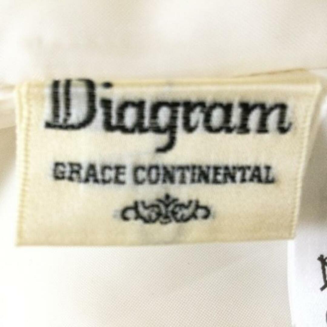 Diagram GRACE CONTINENTAL(ダイアグラム) ワンピース サイズ38 M レディース - アイボリー クルーネック/半袖/ひざ丈/ビジュー/パール レディースのワンピース(その他)の商品写真