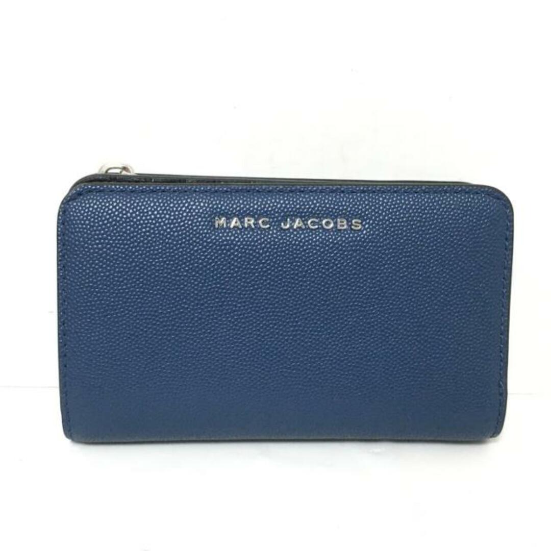 MARC JACOBS(マークジェイコブス)のMARC JACOBS(マークジェイコブス) 2つ折り財布美品  - M0016990 ネイビー L字ファスナー レザー レディースのファッション小物(財布)の商品写真
