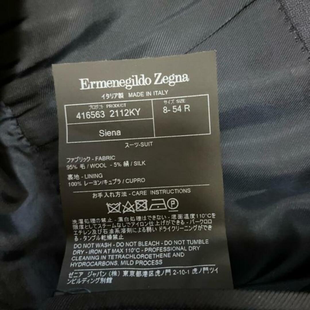 Ermenegildo Zegna(エルメネジルドゼニア)のErmenegildo Zegna(エルメネジルド ゼニア) シングルスーツ メンズ - ダークネイビー チェック柄 メンズのスーツ(セットアップ)の商品写真