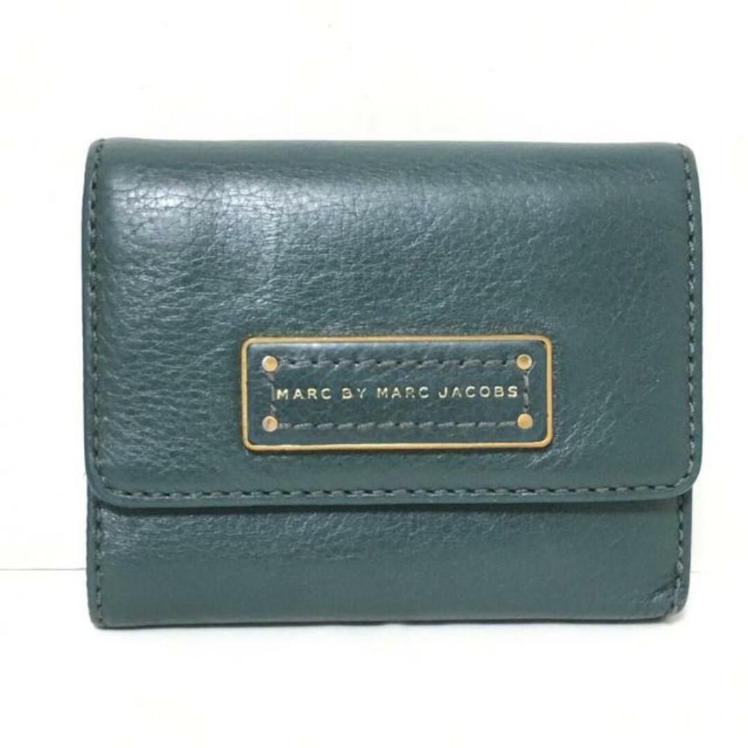 MARC BY MARC JACOBS(マークバイマークジェイコブス)のMARC BY MARC JACOBS(マークバイマークジェイコブス) 3つ折り財布 - M0001207B ダークグリーン レザー レディースのファッション小物(財布)の商品写真