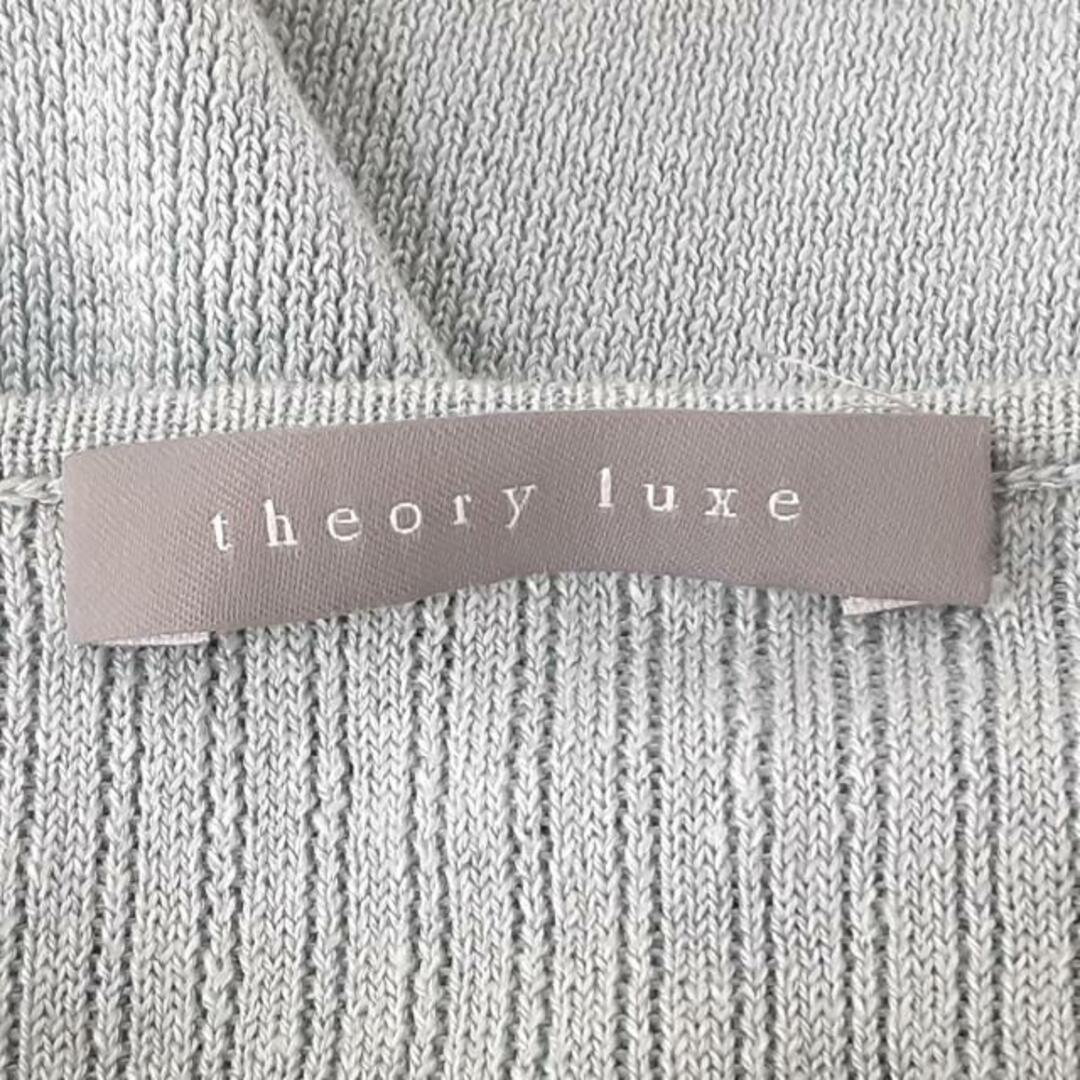 Theory luxe(セオリーリュクス)のtheory luxe(セオリーリュクス) ノースリーブセーター サイズ038 M レディース美品  - ライトグリーン クルーネック レディースのトップス(ニット/セーター)の商品写真