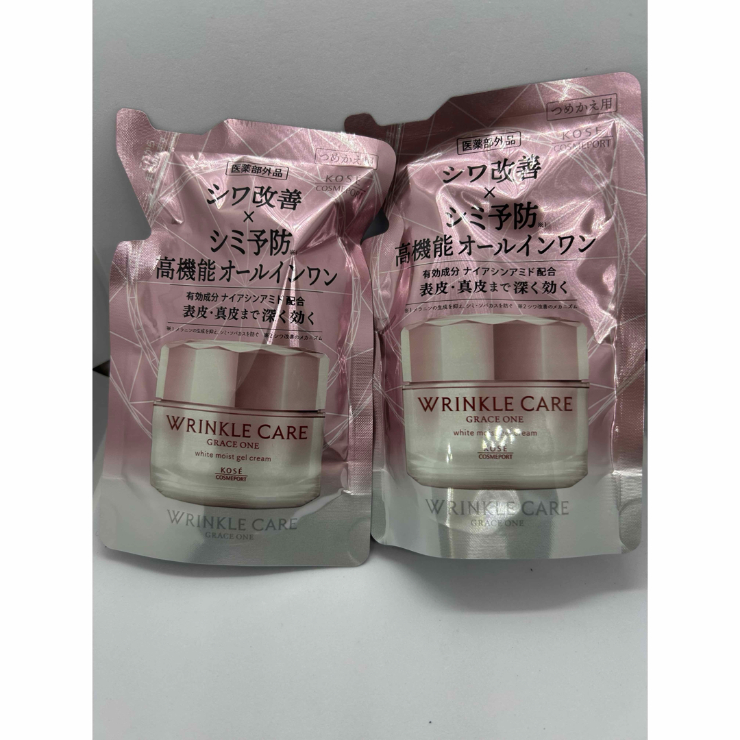 GRACE ONE（KOSE COSMEPORT）(グレイスワン)のグレイス ワン リンクルケア ホワイト モイストジェルクリーム 90g×2個 コスメ/美容のスキンケア/基礎化粧品(オールインワン化粧品)の商品写真