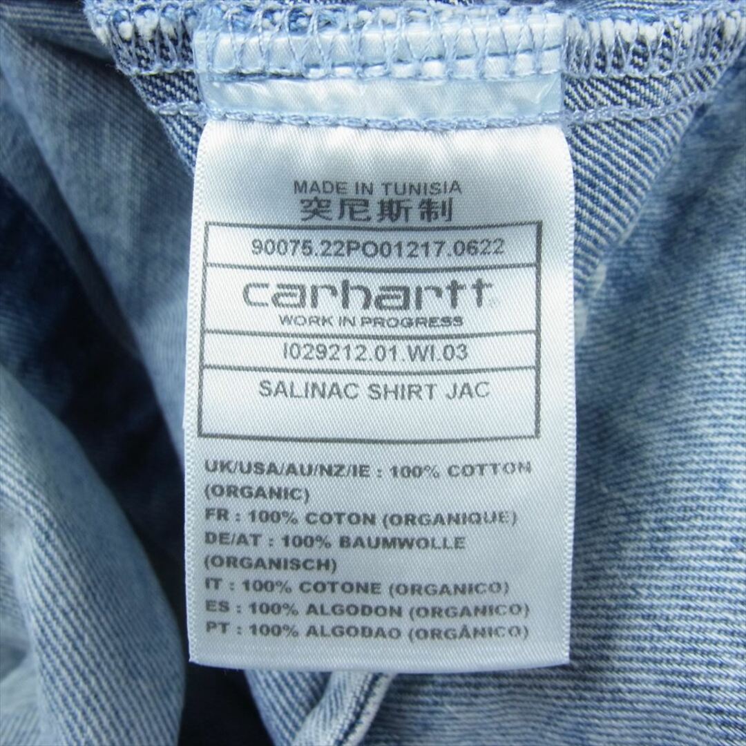 carhartt(カーハート)のCarhartt カーハート I029212 SALINAC SHIRT JACKET ロゴパッチ デニム シャツ インディゴブルー系 XL【中古】 メンズのジャケット/アウター(その他)の商品写真