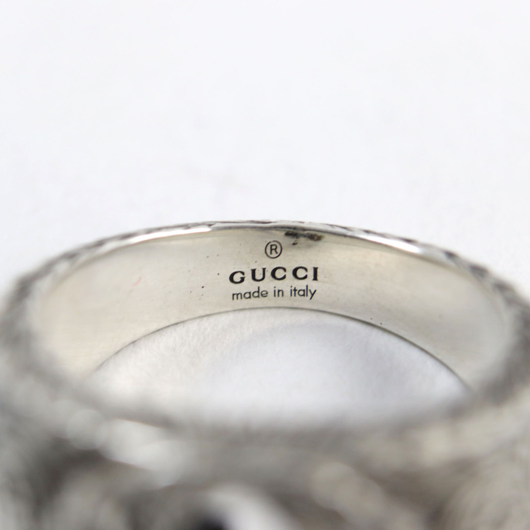 Gucci(グッチ)の極美品○GUCCI グッチ 455302 アラベスクリング AG925 インターロッキングG GGロゴ リング・指輪 シルバー 23号 イタリア製 重量13.6g メンズ メンズのアクセサリー(リング(指輪))の商品写真