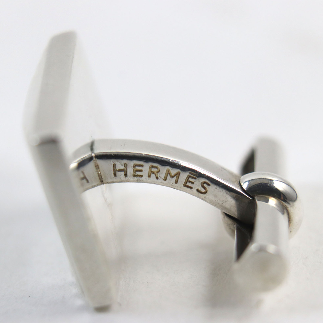 Hermes(エルメス)の良品○HERMES エルメス AG925 カデナモチーフ Hロゴ スクエアフォルム カフスボタン/カフリンクス  シルバー 重量19.2g メンズおすすめ メンズのファッション小物(カフリンクス)の商品写真