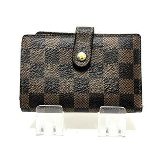 ルイヴィトン(LOUIS VUITTON)のLOUIS VUITTON(ルイヴィトン) 2つ折り財布 ダミエ ポルトフォイユヴィエノワ N61674 エベヌ イニシャル刻印 ダミエキャンバス(財布)