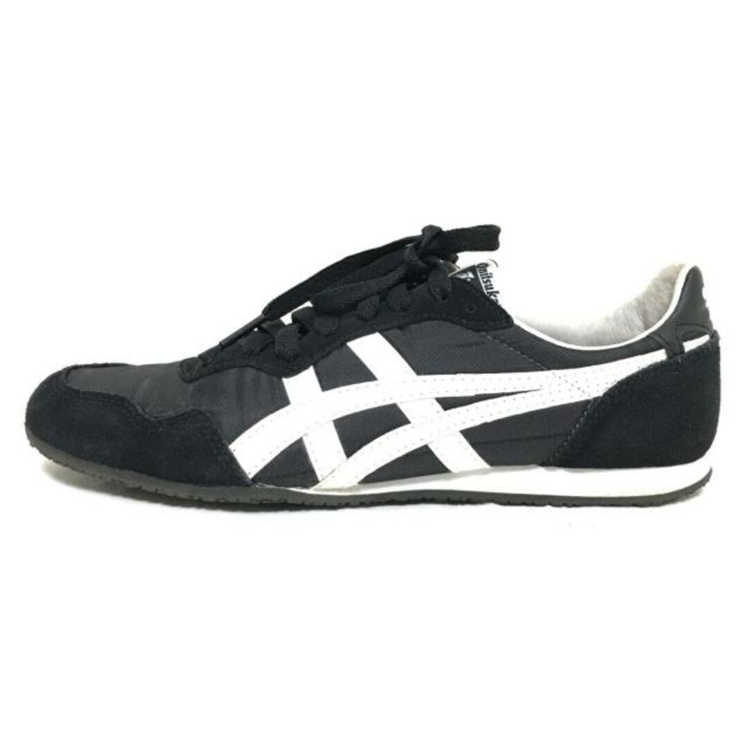 Onitsuka Tiger(オニツカタイガー)のasics Onitsuka Tiger(アシックス・オニツカタイガー) スニーカー 24.5 レディース - 黒×白 化学繊維×スエード×合皮 レディースの靴/シューズ(スニーカー)の商品写真