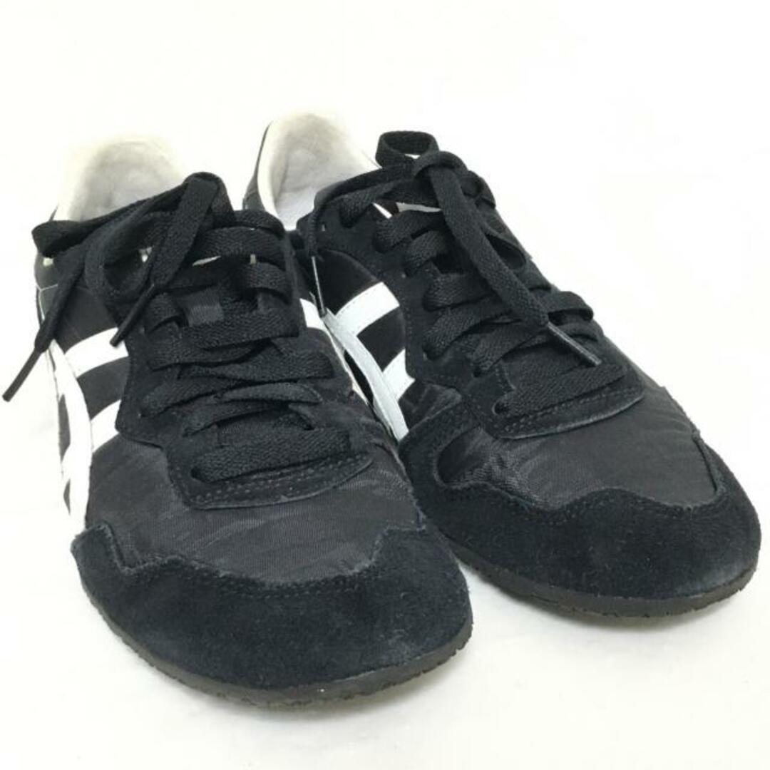 Onitsuka Tiger(オニツカタイガー)のasics Onitsuka Tiger(アシックス・オニツカタイガー) スニーカー 24.5 レディース - 黒×白 化学繊維×スエード×合皮 レディースの靴/シューズ(スニーカー)の商品写真