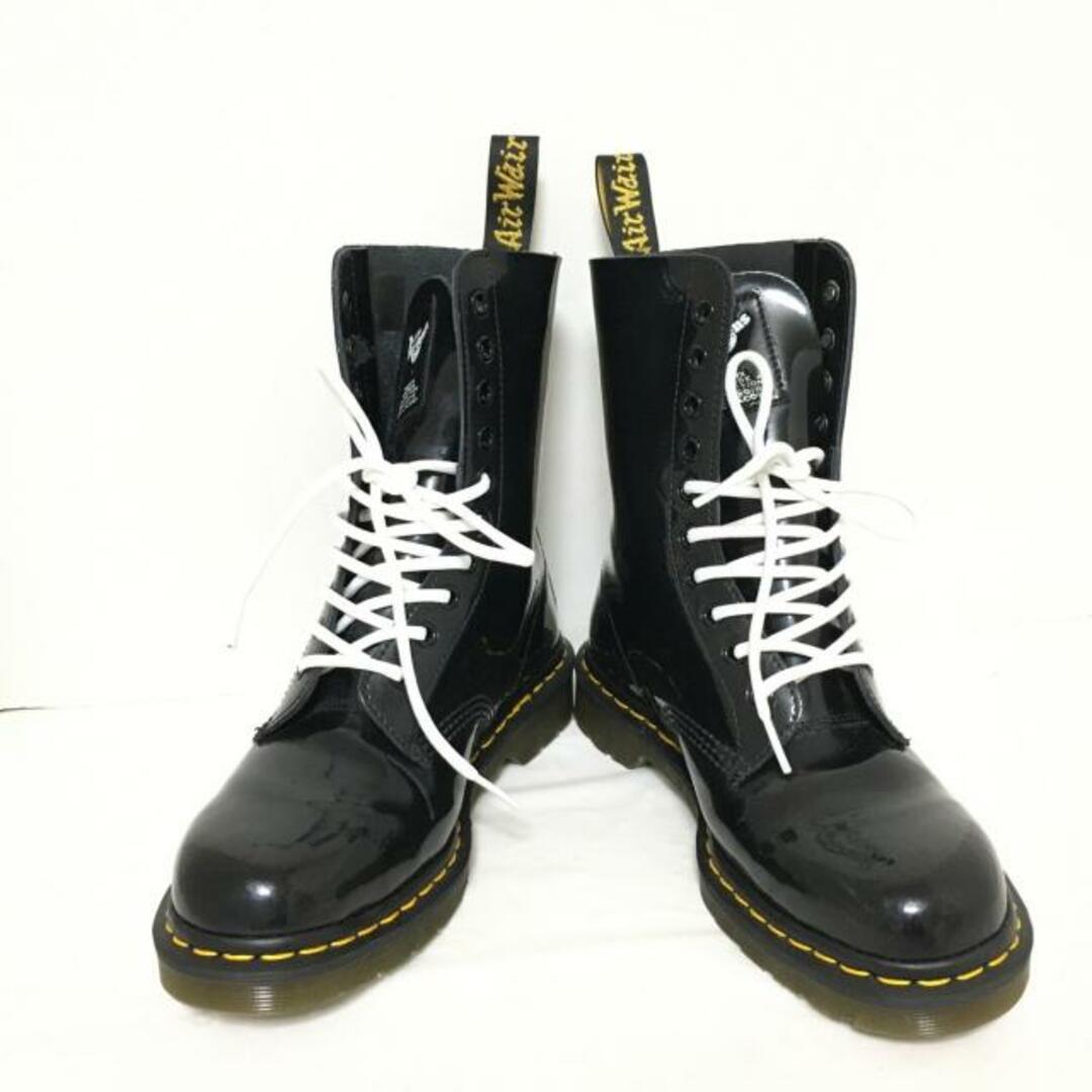 Dr.Martens(ドクターマーチン)のDr.Martens(ドクターマーチン) ショートブーツ UK6 1/2 レディース - 黒 MARC JACOBSコラボ エナメル（レザー） レディースの靴/シューズ(ブーツ)の商品写真