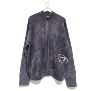 ディーゼル(DIESEL)のDIESEL(ディーゼル) ブルゾン サイズM メンズ - グレー×ライトピンク 長袖/パイル/ジップアップ/春/秋(ブルゾン)