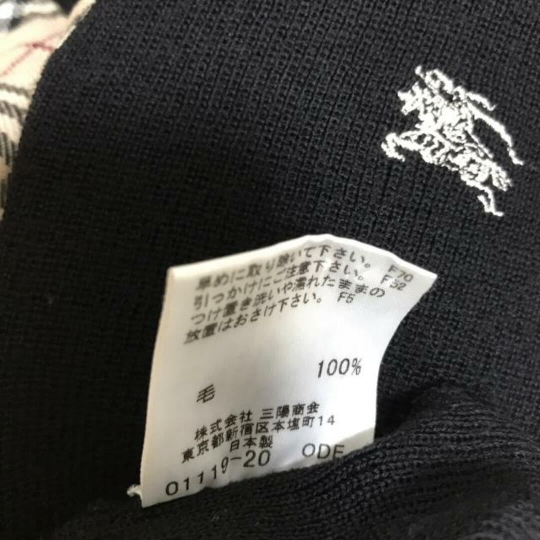 BURBERRY BLUE LABEL(バーバリーブルーレーベル)のBurberry Blue Label(バーバリーブルーレーベル) 半袖セーター サイズ38 M レディース - 黒 レディースのトップス(ニット/セーター)の商品写真