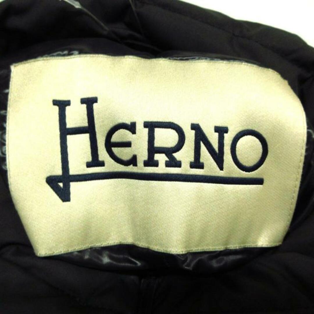 HERNO(ヘルノ)のHERNO(ヘルノ) ダウンベスト サイズ40 M レディース - 黒 ロング丈/ジップアップ/冬 レディースのジャケット/アウター(ダウンベスト)の商品写真