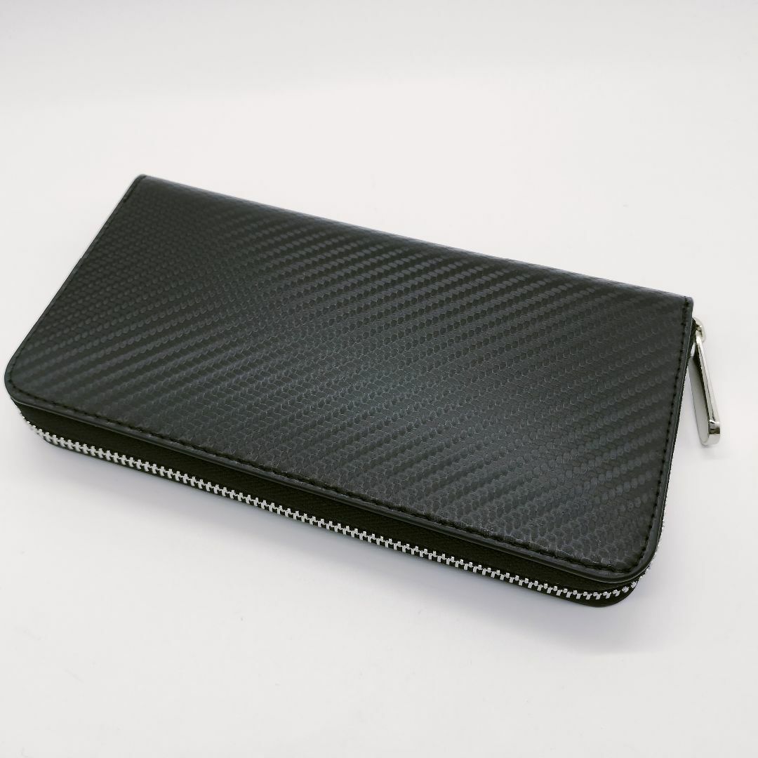 長財布 クロスボーダー レザーウォレット ブラック メンズのファッション小物(長財布)の商品写真