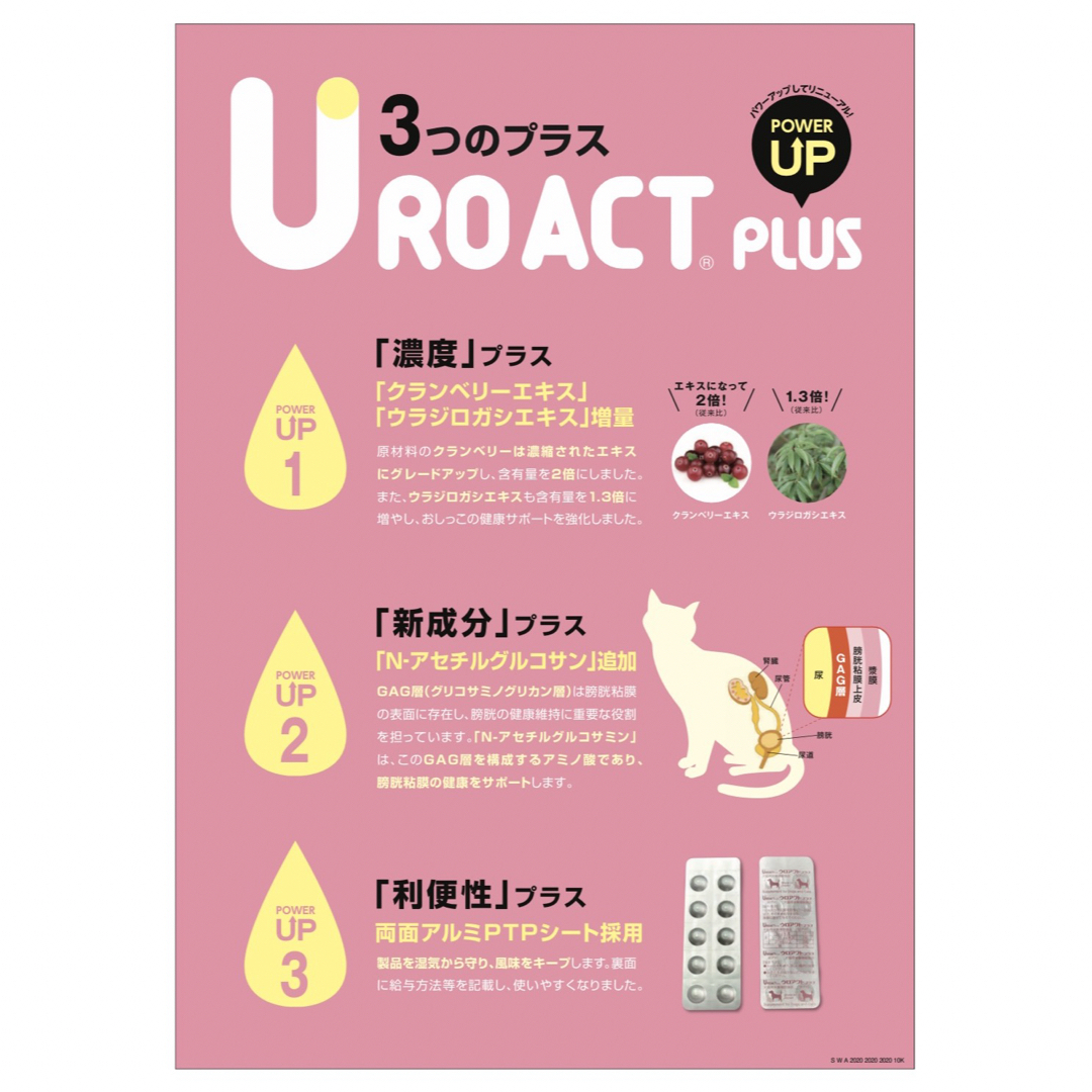 ウロアクトプラス 犬猫用栄養補助食品 100粒×2箱【賞味期限:2025.11】 その他のペット用品(ペットフード)の商品写真