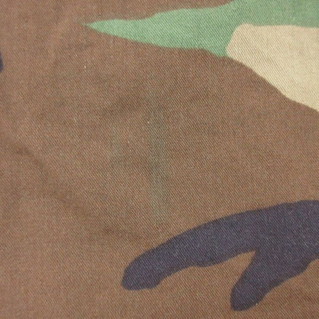 XL★古着 長袖 ミリタリー ジャケット メンズ 90年代 90s USネイビー コンバット ウッドランドカモ 大きいサイズ USA製 緑 グリーン 迷彩 24may13 中古 アウター フライト メンズのジャケット/アウター(ダッフルコート)の商品写真