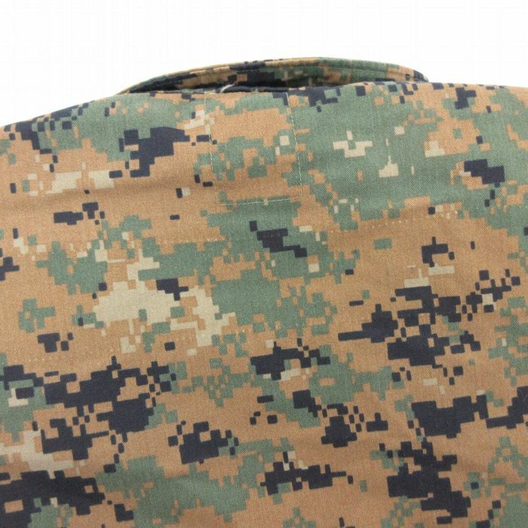 XL★古着 長袖 ミリタリー ジャケット メンズ 00年代 00s USMC デジタルカモ マーパットカモ USA製 茶 ブラウン 迷彩 24may13 中古 アウター フライト メンズのジャケット/アウター(ダッフルコート)の商品写真