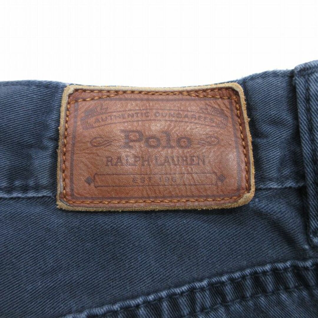 Ralph Lauren(ラルフローレン)のW34★古着 ラルフローレン Ralph Lauren ブランド パンツ メンズ 90年代 90s ワンポイントロゴ コットン 紺 ネイビー 24may13 中古 ボトムス ロング メンズのパンツ(ワークパンツ/カーゴパンツ)の商品写真