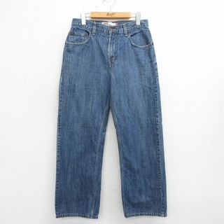 W30★古着 リーバイス Levis 569 ジーンズ メンズ コットン 紺 ネイビー デニム 24may13 中古 ボトムス ジーパン Gパン ロング パンツ