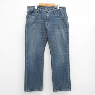 リーバイス(Levi's)のW34★古着 リーバイス Levis 559 ジーンズ メンズ ヒゲ コットン 紺 ネイビー デニム 24may13 中古 ボトムス ジーパン Gパン ロング パンツ(ワークパンツ/カーゴパンツ)