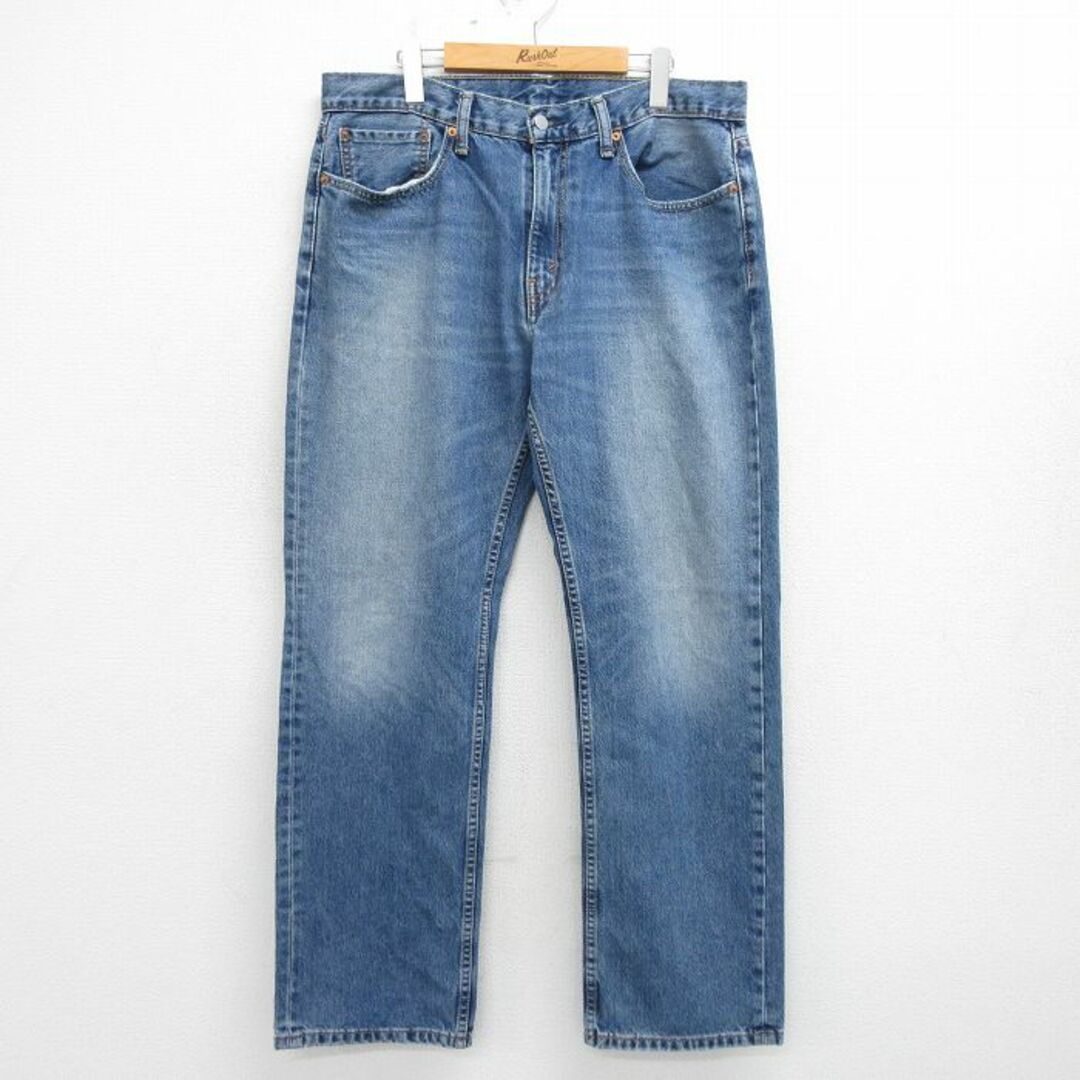 Levi's(リーバイス)のW36★古着 リーバイス Levis 559 ジーンズ メンズ ヒゲ コットン 紺 ネイビー デニム 24may13 中古 ボトムス ジーパン Gパン ロング パンツ メンズのパンツ(ワークパンツ/カーゴパンツ)の商品写真