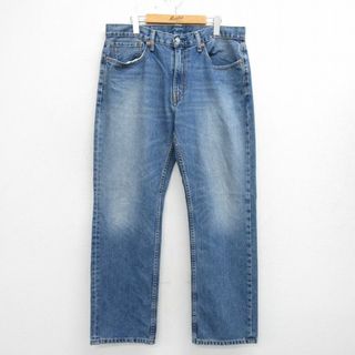 リーバイス(Levi's)のW36★古着 リーバイス Levis 559 ジーンズ メンズ ヒゲ コットン 紺 ネイビー デニム 24may13 中古 ボトムス ジーパン Gパン ロング パンツ(ワークパンツ/カーゴパンツ)