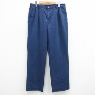 ランズエンド(LANDS’END)のW34★古着 ランズエンド パンツ メンズ 紺 ネイビー 24may13 中古 ボトムス ロング(ワークパンツ/カーゴパンツ)