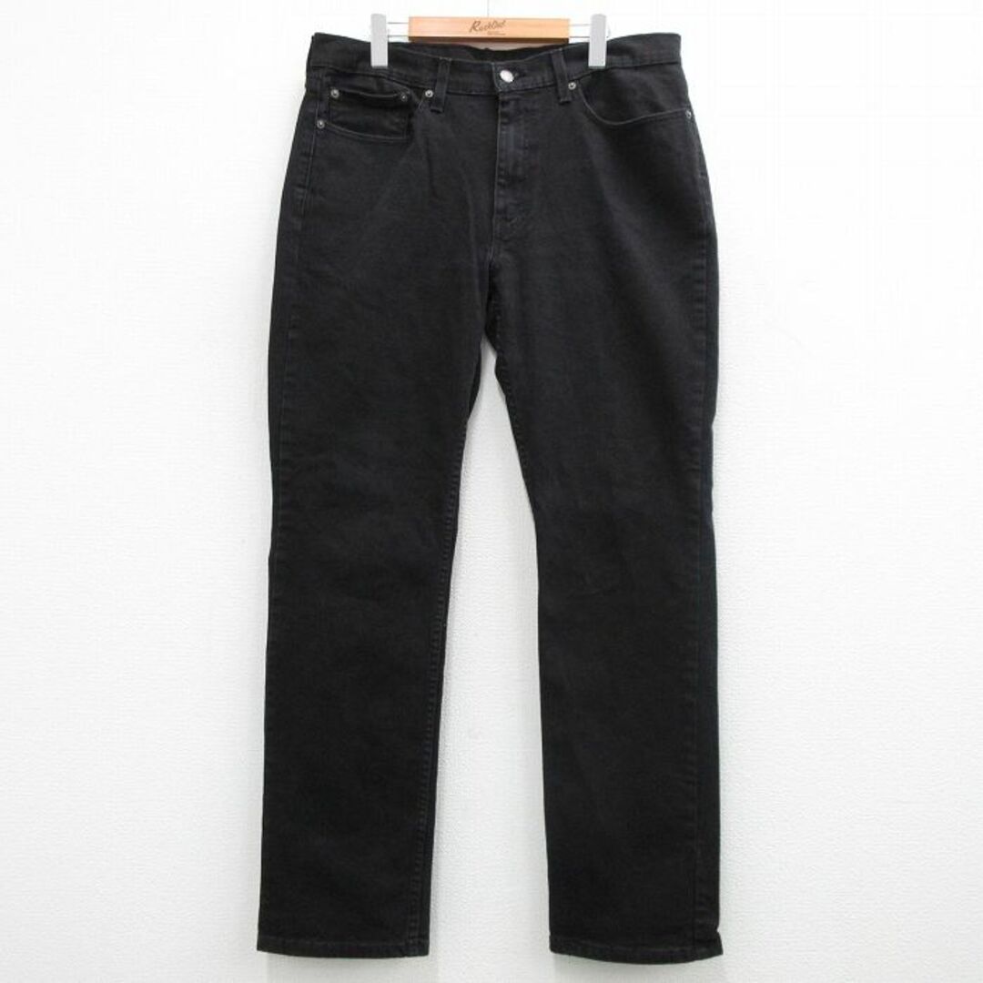 Levi's(リーバイス)のW36★古着 リーバイス Levis 514 ジーンズ メンズ 黒 ブラック デニム 24may13 中古 ボトムス ジーパン Gパン ロング パンツ メンズのパンツ(ワークパンツ/カーゴパンツ)の商品写真