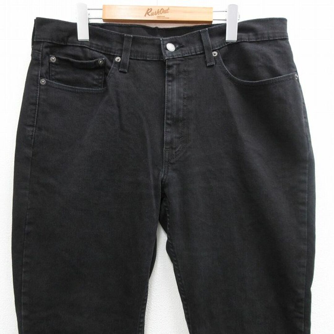 Levi's(リーバイス)のW36★古着 リーバイス Levis 514 ジーンズ メンズ 黒 ブラック デニム 24may13 中古 ボトムス ジーパン Gパン ロング パンツ メンズのパンツ(ワークパンツ/カーゴパンツ)の商品写真