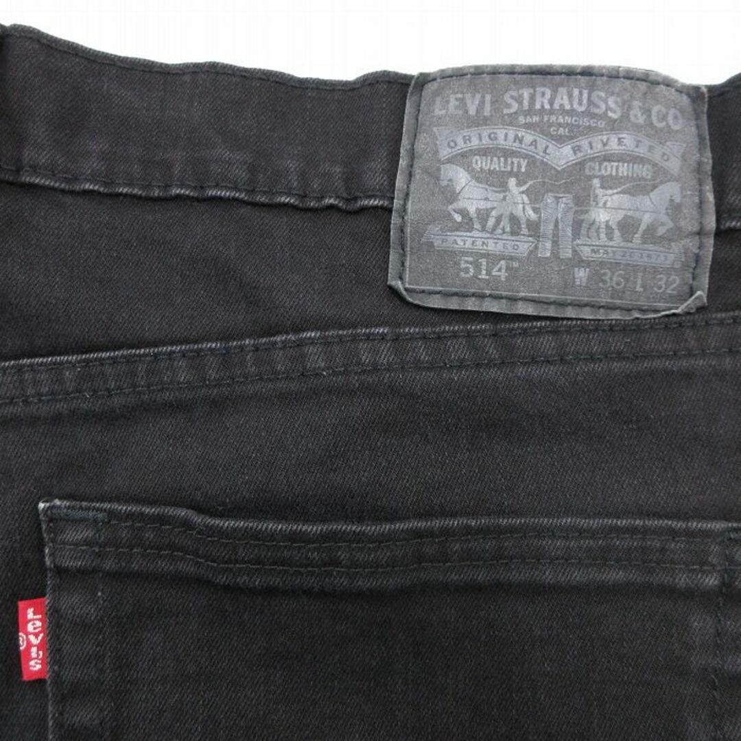 Levi's(リーバイス)のW36★古着 リーバイス Levis 514 ジーンズ メンズ 黒 ブラック デニム 24may13 中古 ボトムス ジーパン Gパン ロング パンツ メンズのパンツ(ワークパンツ/カーゴパンツ)の商品写真