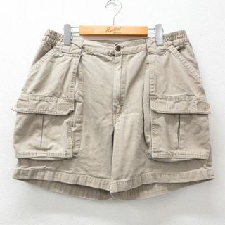 W35★古着 レッドヘッド ショート パンツ ショーツ メンズ 00年代 00s ダック地 コットン ベージュ カーキ 24may13 中古 ボトムス 短パン ショーパン ハーフ(ワークパンツ/カーゴパンツ)