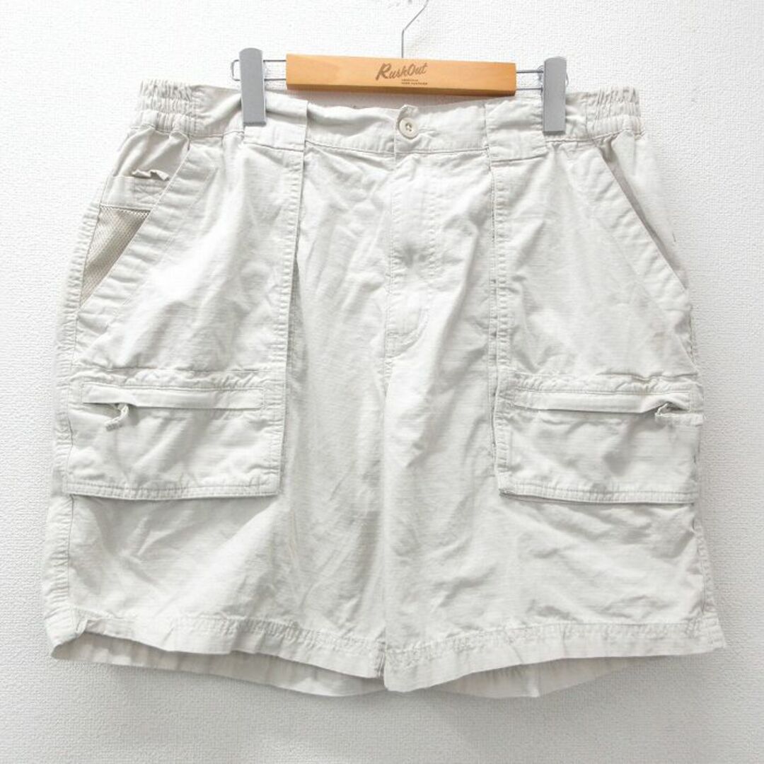 W36★古着 レッドヘッド ショート パンツ ショーツ メンズ 00年代 00s リップストップ コットン 薄グレー 24may13 中古 ボトムス 短パン ショーパン ハーフ メンズのパンツ(ワークパンツ/カーゴパンツ)の商品写真