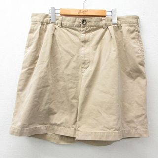 ラルフローレン(Ralph Lauren)のW39★古着 ラルフローレン Ralph Lauren ブランド ショート チノ パンツ ショーツ チノパン メンズ 90年代 90s コットン ベージュ カーキ 24may13 中古 ボトムス 短パン ショーパン(ワークパンツ/カーゴパンツ)