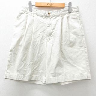 オールドネイビー(Old Navy)のW34★古着 オールドネイビー OLD NAVY ショート チノ パンツ ショーツ チノパン メンズ コットン 薄ベージュ カーキ 24may13 中古 ボトムス 短パン ショーパン(ワークパンツ/カーゴパンツ)