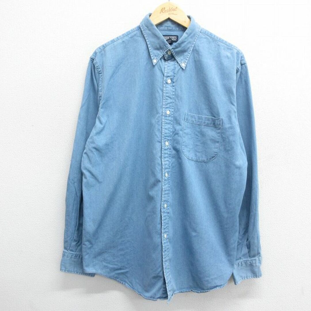 LANDS'END - XL☆古着 ランズエンド 長袖 ブランド シャツ LANDS'END - XL☆古着 ランズエンド 長袖 ブランド シャツ
