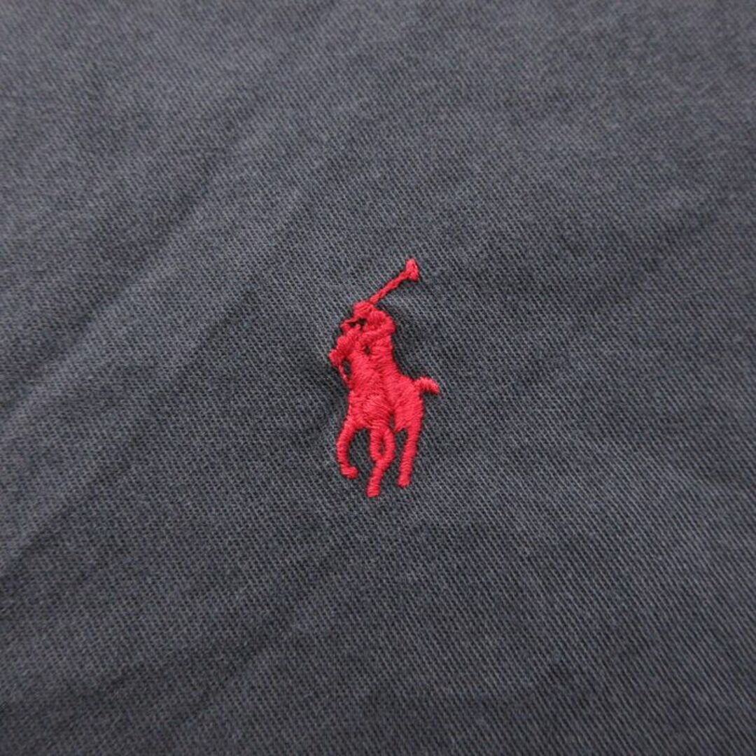 Ralph Lauren(ラルフローレン)のXL★古着 ラルフローレン Ralph Lauren 長袖 ブランド シャツ メンズ 90年代 90s ワンポイントロゴ 大きいサイズ コットン ボタンダウン 黒 ブラック 24may13 中古 トップス メンズのトップス(シャツ)の商品写真