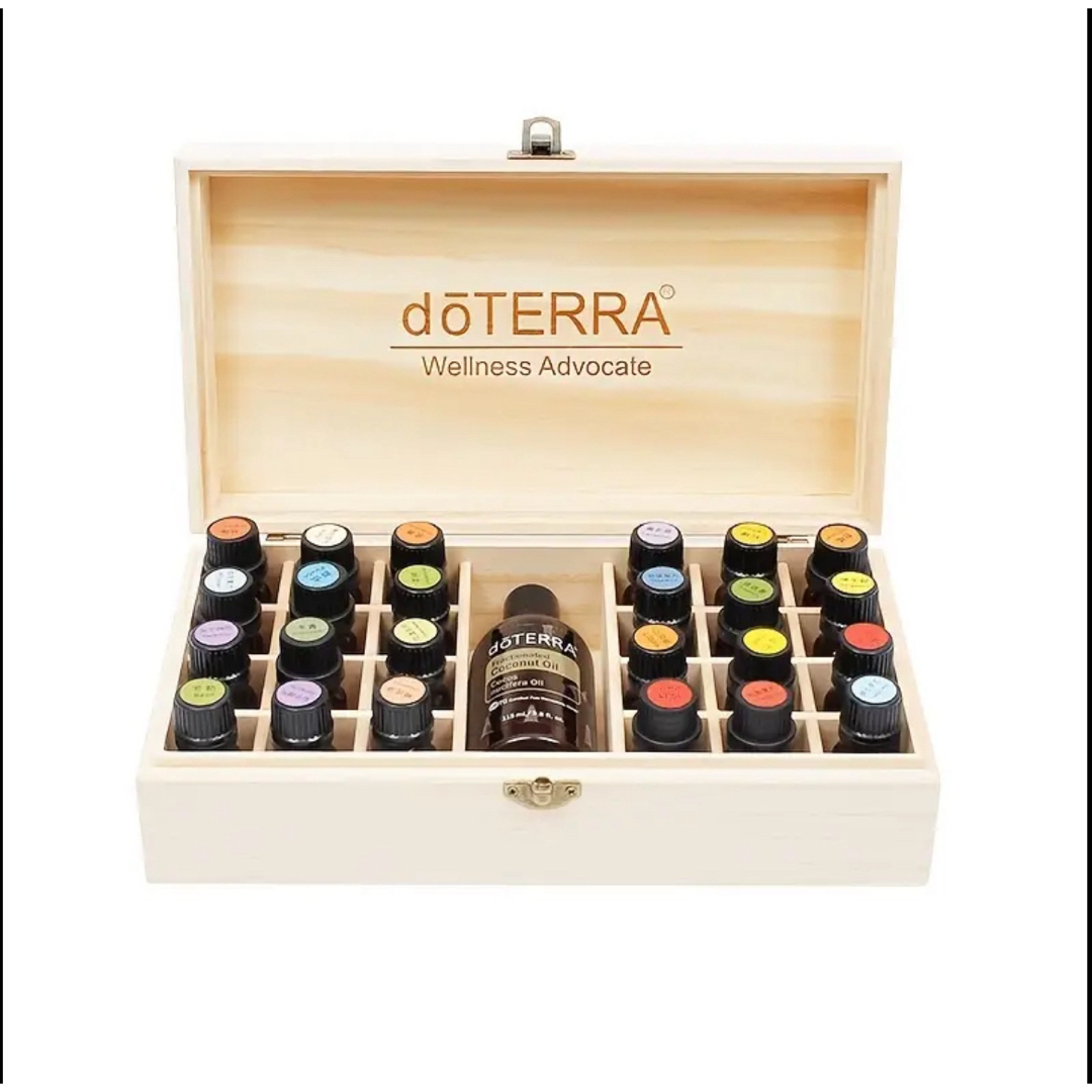 doTERRA(ドテラ)のドテラエッセンシャルオイル収納ウッドボックス コスメ/美容のリラクゼーション(エッセンシャルオイル（精油）)の商品写真