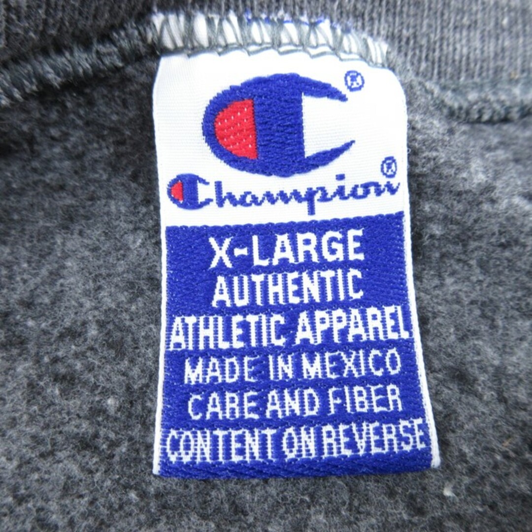 Champion(チャンピオン)のXL★古着 チャンピオン Champion 長袖 スウェット メンズ 90年代 90s ジョージア クルーネック 濃グレー 霜降り 24may13 中古 スエット トレーナー トップス メンズのトップス(パーカー)の商品写真