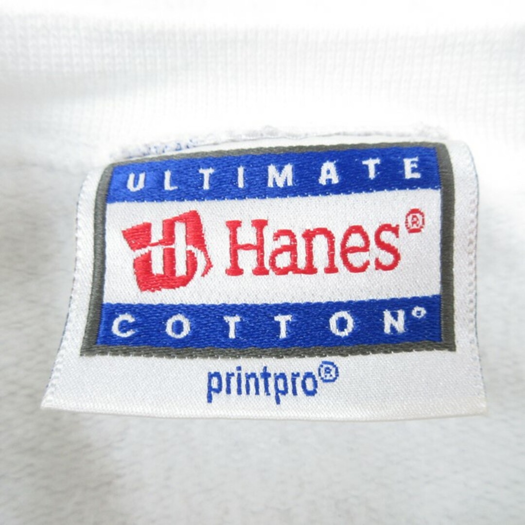 Hanes(ヘインズ)のXL★古着 ヘインズ Hanes 長袖 スウェット メンズ 00年代 00s WORLDS GREATEST 地球 クルーネック 白 ホワイト 24may13 中古 スエット トレーナー トップス メンズのトップス(パーカー)の商品写真