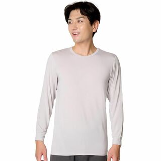 [Beisia] インナーシャツ WARMMOIST +４℃ 長袖 丸首 肌着 