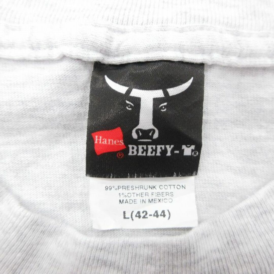 Hanes(ヘインズ)のL★古着 ヘインズ Hanes 半袖 ビンテージ Tシャツ メンズ 00年代 00s カニ 胸ポケット付き クルーネック 薄グレー 霜降り 24may13 中古 メンズのトップス(Tシャツ/カットソー(半袖/袖なし))の商品写真