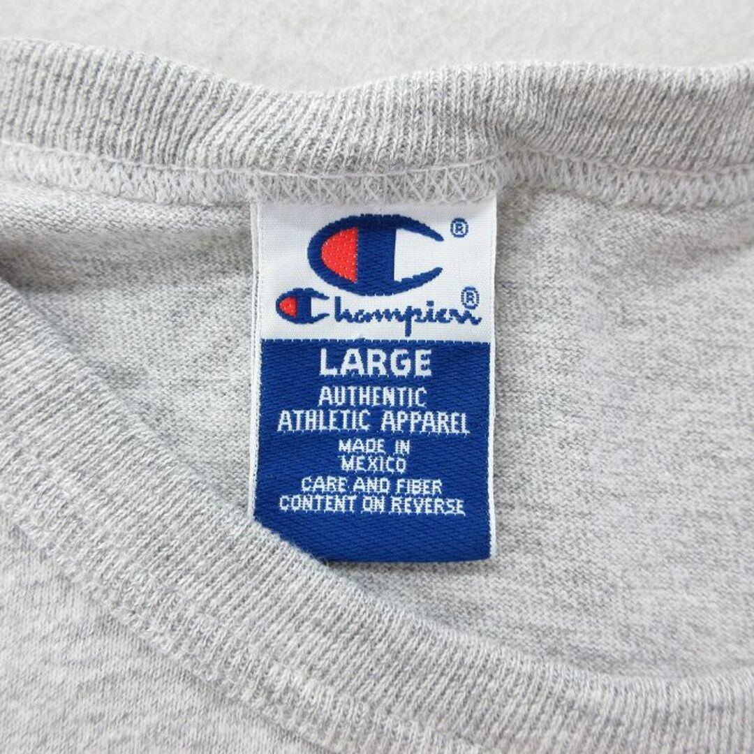 Champion(チャンピオン)のXL★古着 チャンピオン champion 半袖 ビンテージ Tシャツ メンズ 90年代 90s コートランド サッカー クルーネック グレー 霜降り 24may13 中古 メンズのトップス(Tシャツ/カットソー(半袖/袖なし))の商品写真