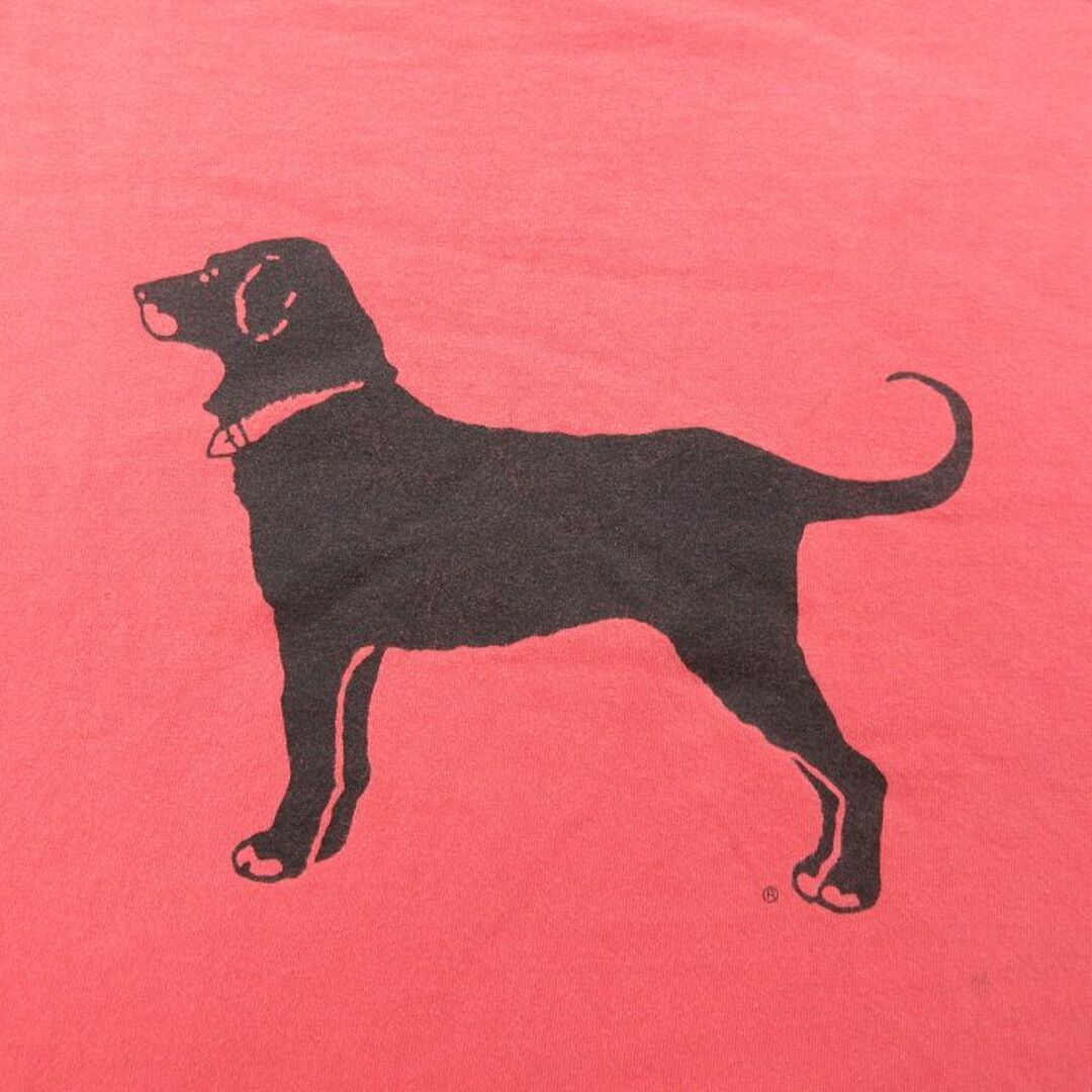 XL★古着 半袖 ビンテージ Tシャツ メンズ 00年代 00s 犬 The Black Dog 大きいサイズ コットン クルーネック USA製 オレンジ系 24may13 中古 メンズのトップス(Tシャツ/カットソー(半袖/袖なし))の商品写真