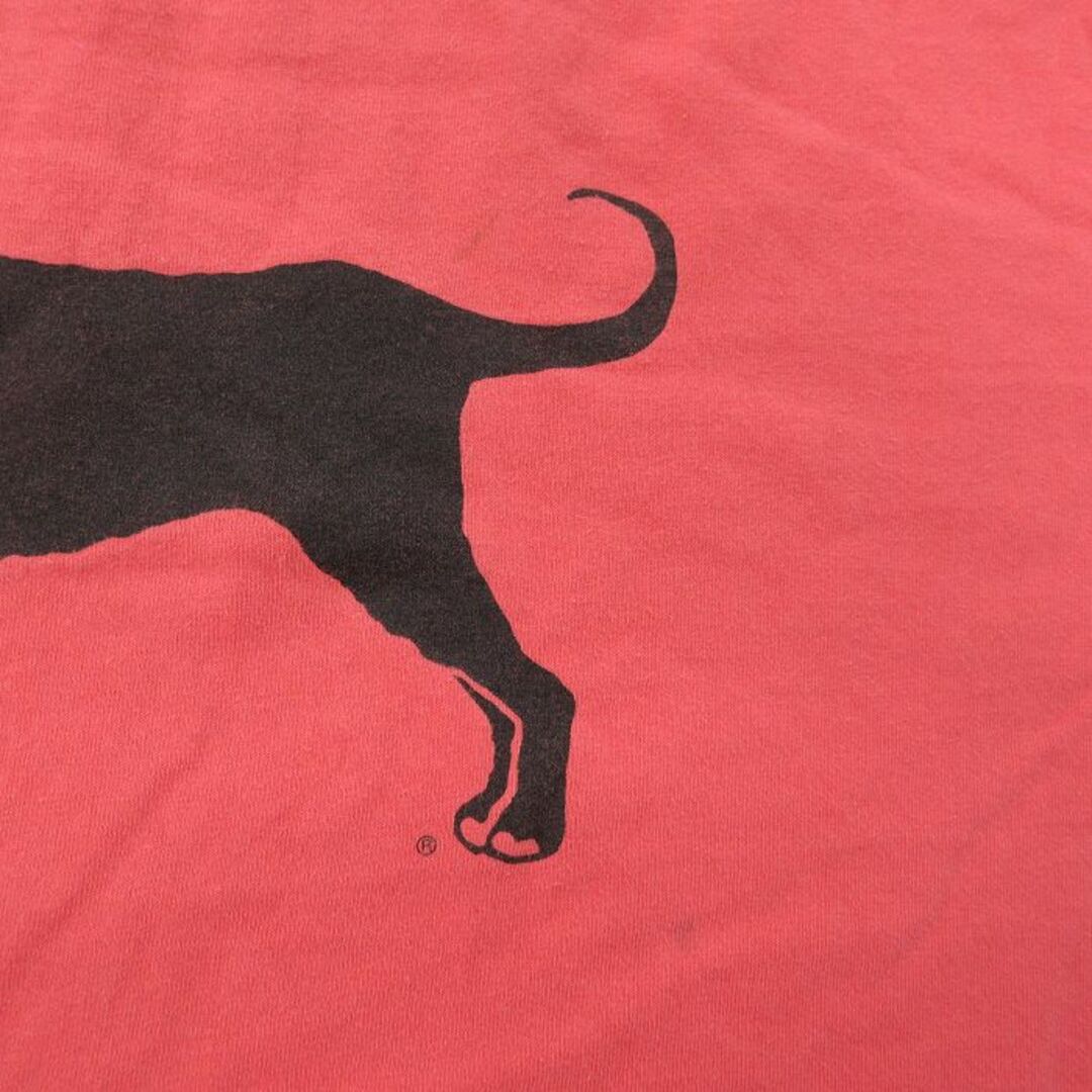 XL★古着 半袖 ビンテージ Tシャツ メンズ 00年代 00s 犬 The Black Dog 大きいサイズ コットン クルーネック USA製 オレンジ系 24may13 中古 メンズのトップス(Tシャツ/カットソー(半袖/袖なし))の商品写真